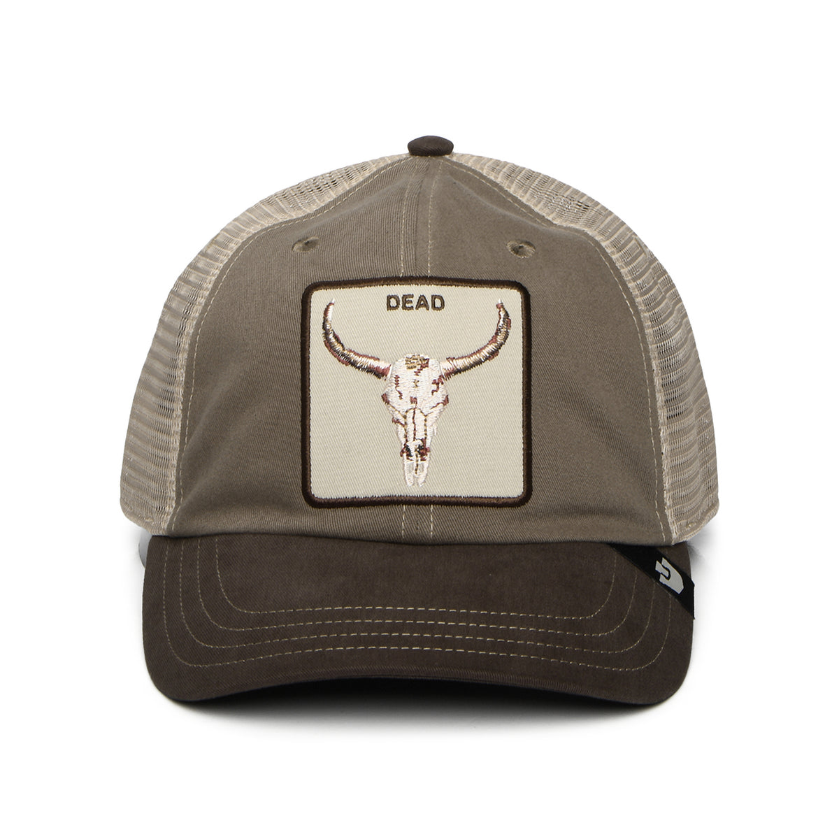 Gorra de camionero Dead Skull de Goorin - Marrón