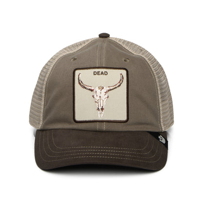 Gorra de camionero Dead Skull de Goorin - Marrón
