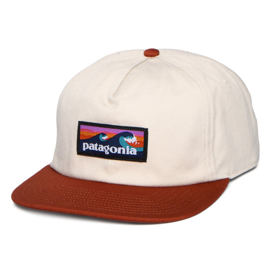 Gorra de béisbol Boardshort Label Funfarer de algodón orgánico de Patagonia - Piedra-Rojo Óxido
