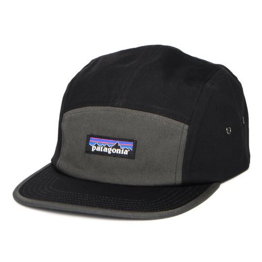 Gorra 5 paneles P-6 Graphic Maclure de algodón orgánico de Patagonia - Negro-Gris