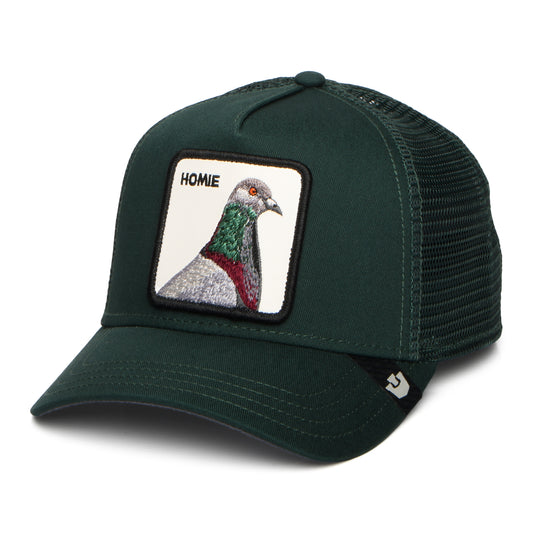 Gorra de camionero Homie Pigeon de Goorin - Verde Oscuro