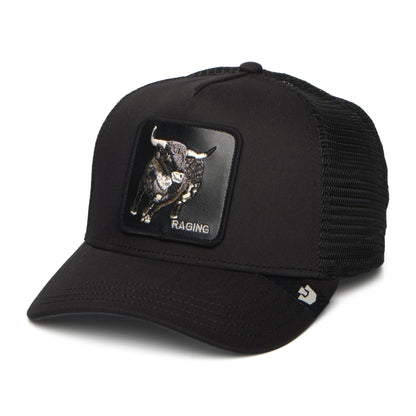Gorra de camionero Raging de Goorin - Negro sobre Negro