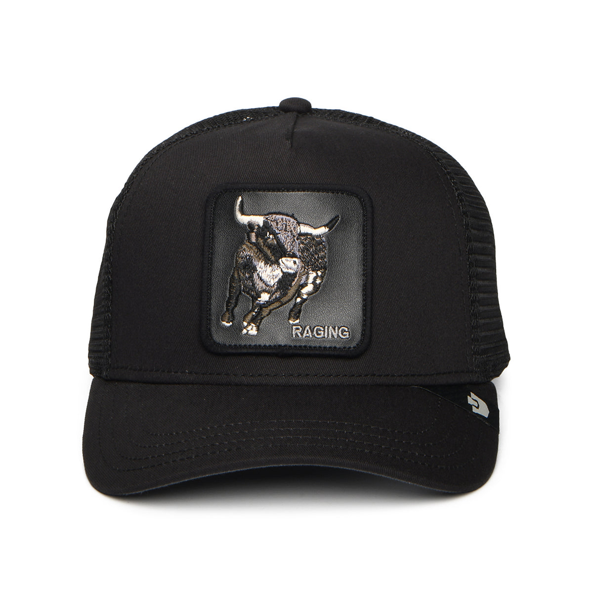 Gorra de camionero Raging de Goorin - Negro sobre Negro