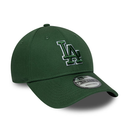 Gorra de béisbol 9FORTY MLB Team Outline L.A. Dodgers de New Era - Verde Oscuro-Blanco