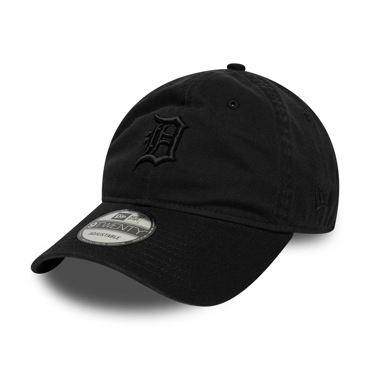 Gorra de béisbol 9TWENTY MLB Washed Midi Logo Detroit Tigers de New Era - Negro sobre Negro