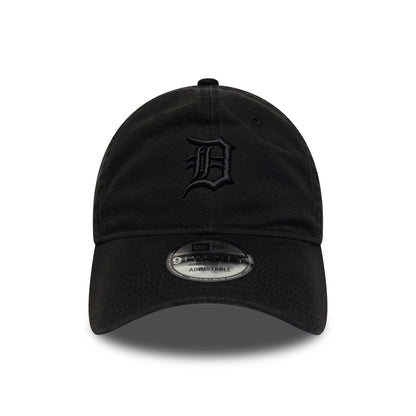 Gorra de béisbol 9TWENTY MLB Washed Midi Logo Detroit Tigers de New Era - Negro sobre Negro