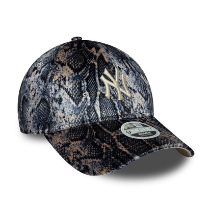 Gorra de béisbol 9FORTY MLB Snake Print New York Yankees de New Era - Negro-Beige
