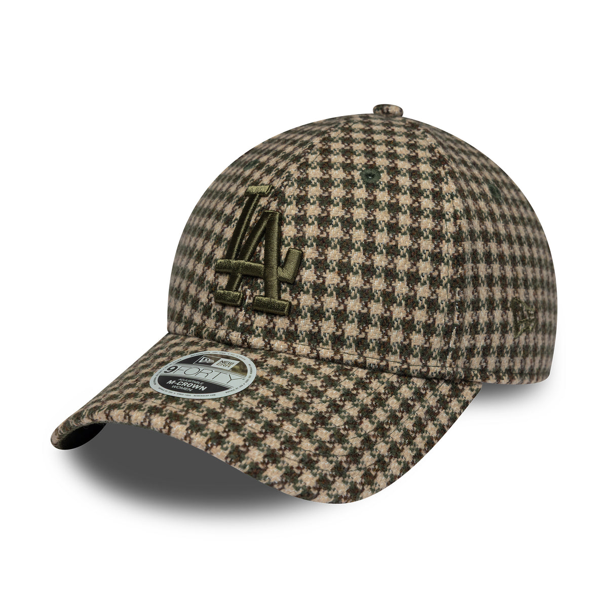 Gorra de béisbol 9FORTY M-Crown MLB Pata de Gallo L.A. Dodgers de New Era - Camel-Verde Oliva