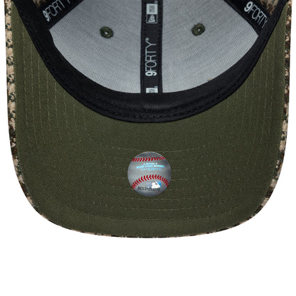 Gorra de béisbol 9FORTY M-Crown MLB Pata de Gallo L.A. Dodgers de New Era - Camel-Verde Oliva