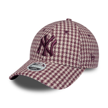 Gorra de béisbol 9FORTY M-Crown MLB Pata de Gallo New York Yankees de New Era - Crema-Burdeos