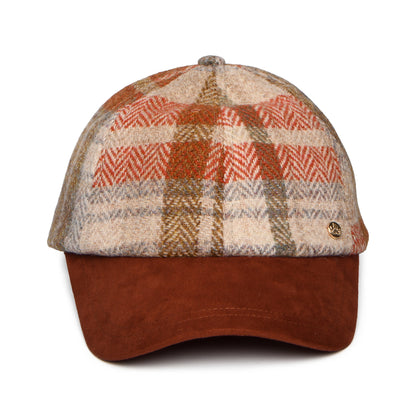 Gorra de béisbol de Harris Tweed de Failsworth - Rojo Óxido-Avena