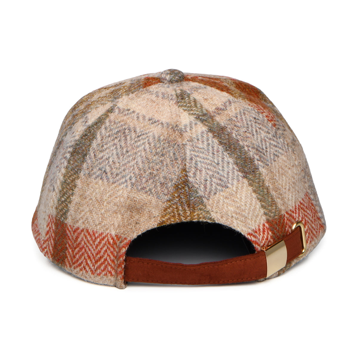 Gorra de béisbol de Harris Tweed de Failsworth - Rojo Óxido-Avena