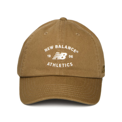 Gorra de béisbol Athletics de algodón de New Balance - Corteza