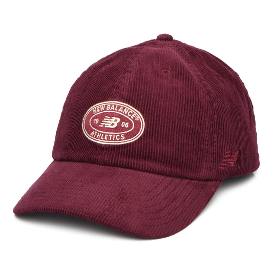 Gorra de béisbol Athletics de pana de New Balance - Vino