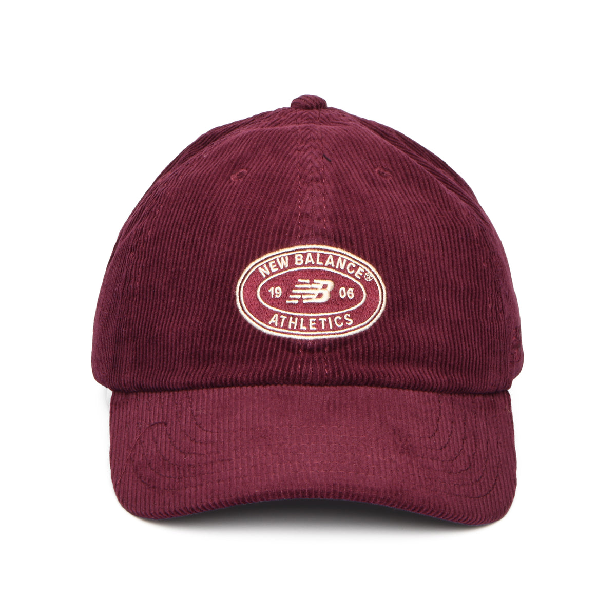 Gorra de béisbol Athletics de pana de New Balance - Vino