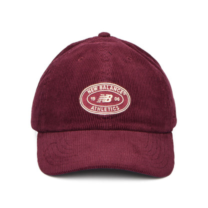 Gorra de béisbol Athletics de pana de New Balance - Vino