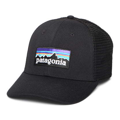 Gorra de camionero P-6 Logo LoPro de algodón orgánico de Patagonia - Negro