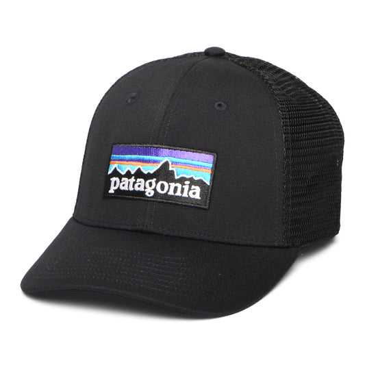 Gorra de camionero P-6 Logo LoPro de algodón orgánico de Patagonia - Negro