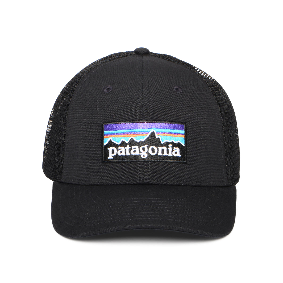 Gorra de camionero P-6 Logo LoPro de algodón orgánico de Patagonia - Negro
