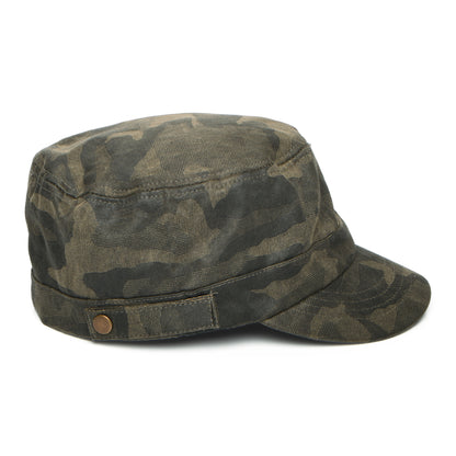 Gorra militar de aspecto avejentado de algodón de Dorfman Pacific - Camuflaje