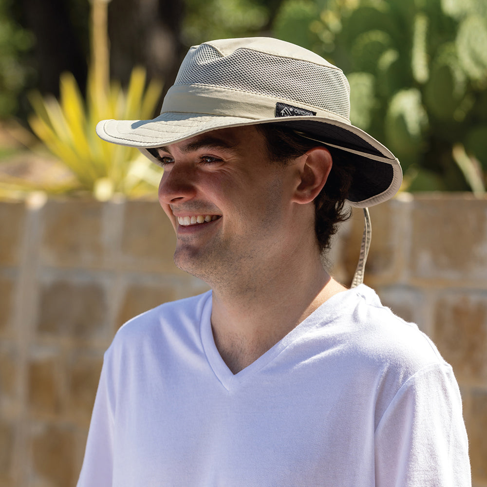 Sombrero Boonie plegable Vented de Dorfman Pacific - Kaki