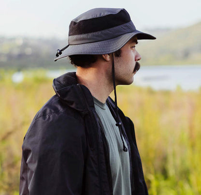 Sombrero Boonie plegable Vented de Dorfman Pacific - Antracita