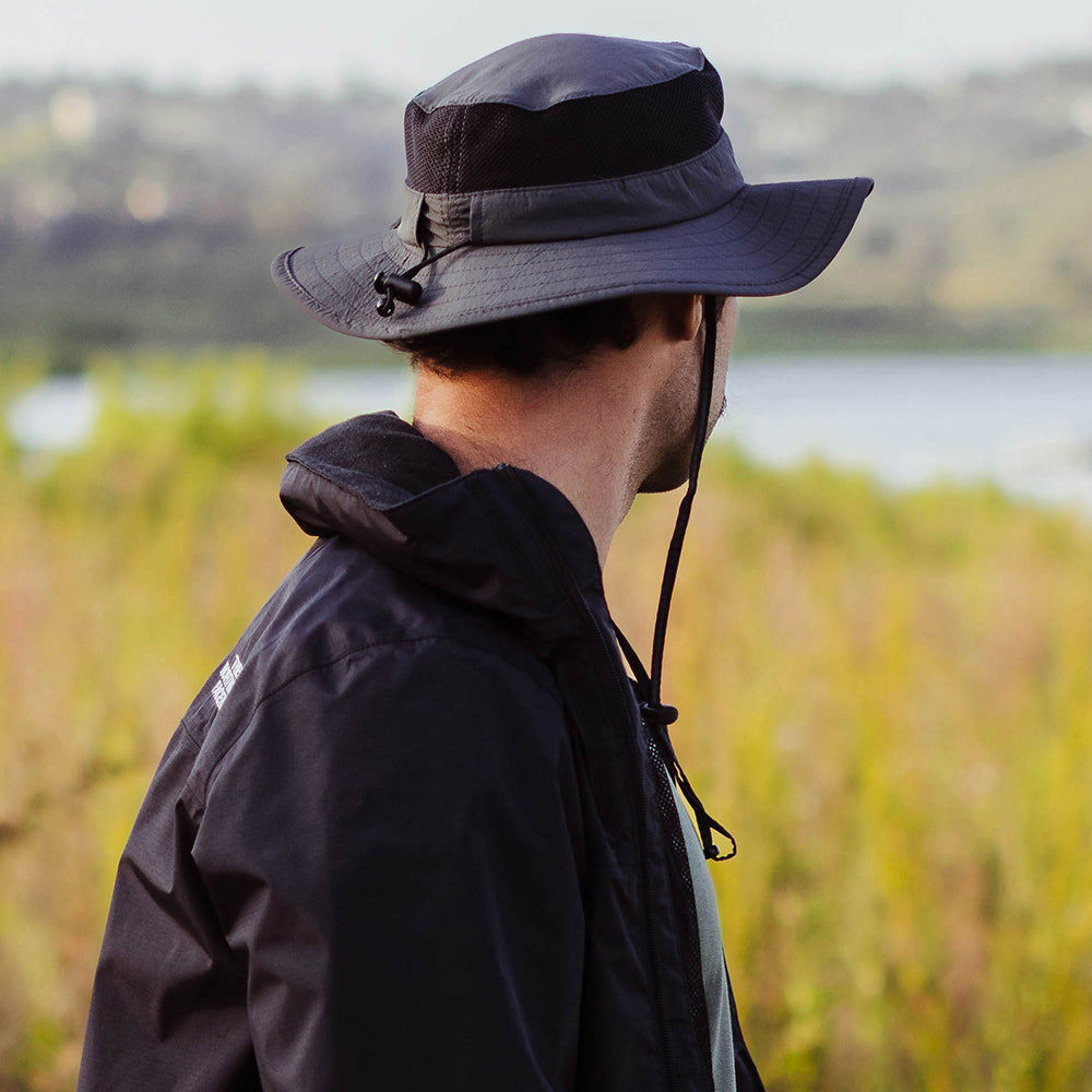 Sombrero Boonie plegable Vented de Dorfman Pacific - Antracita