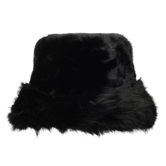 Sombrero de pescador Invierno de piel sintética de Whiteley - Negro