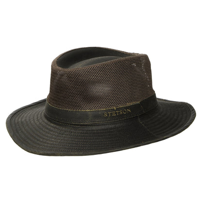 Sombrero de Sol de aspecto avejentado Vented de Stetson - Marrón