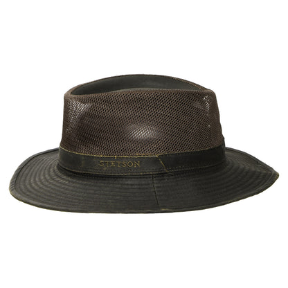 Sombrero de Sol de aspecto avejentado Vented de Stetson - Marrón