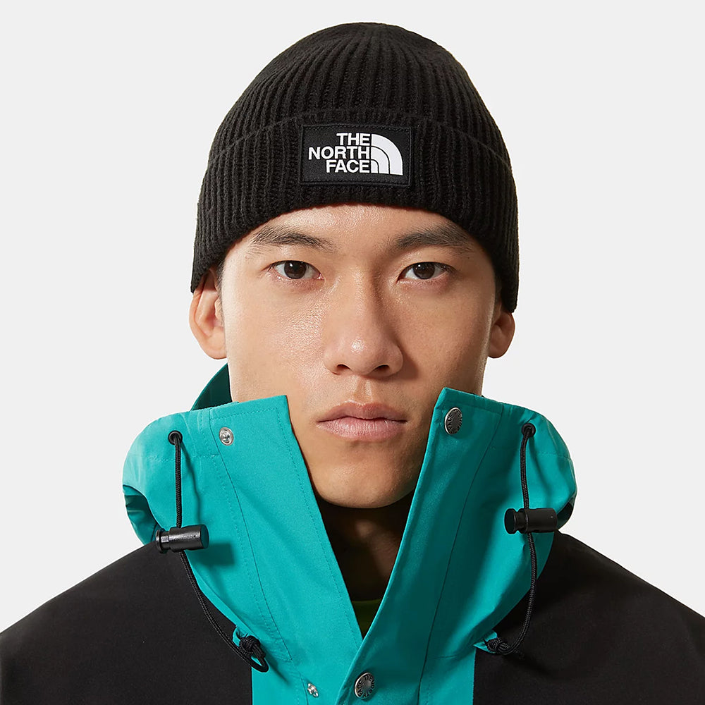 Gorro TNF Logo Box con vuelta de The North Face - Negro