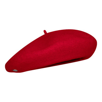 Boina niños Petit Basque de lana merino de Laulhère - Rojo