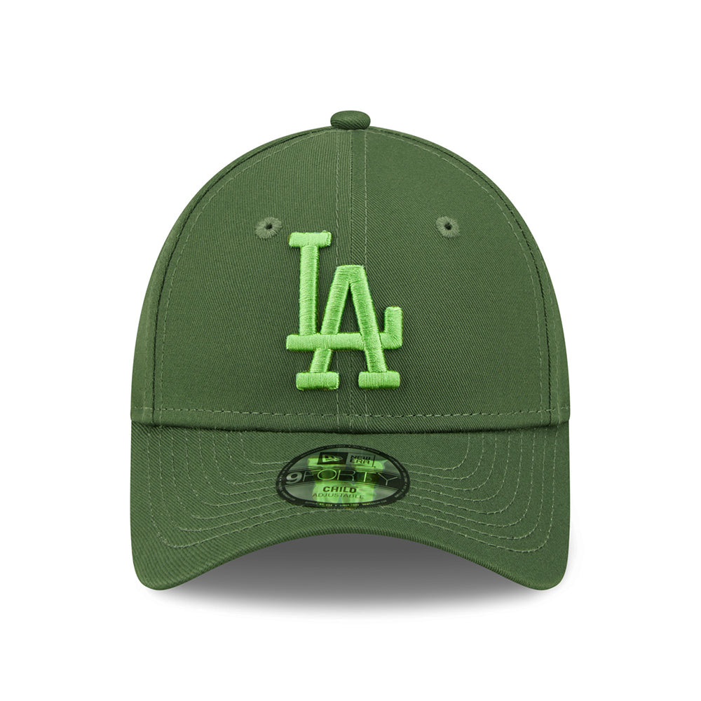 Gorra de béisbol niños 9FORTY MLB League Essential L.A. Dodgers de New Era - Verde Oliva
