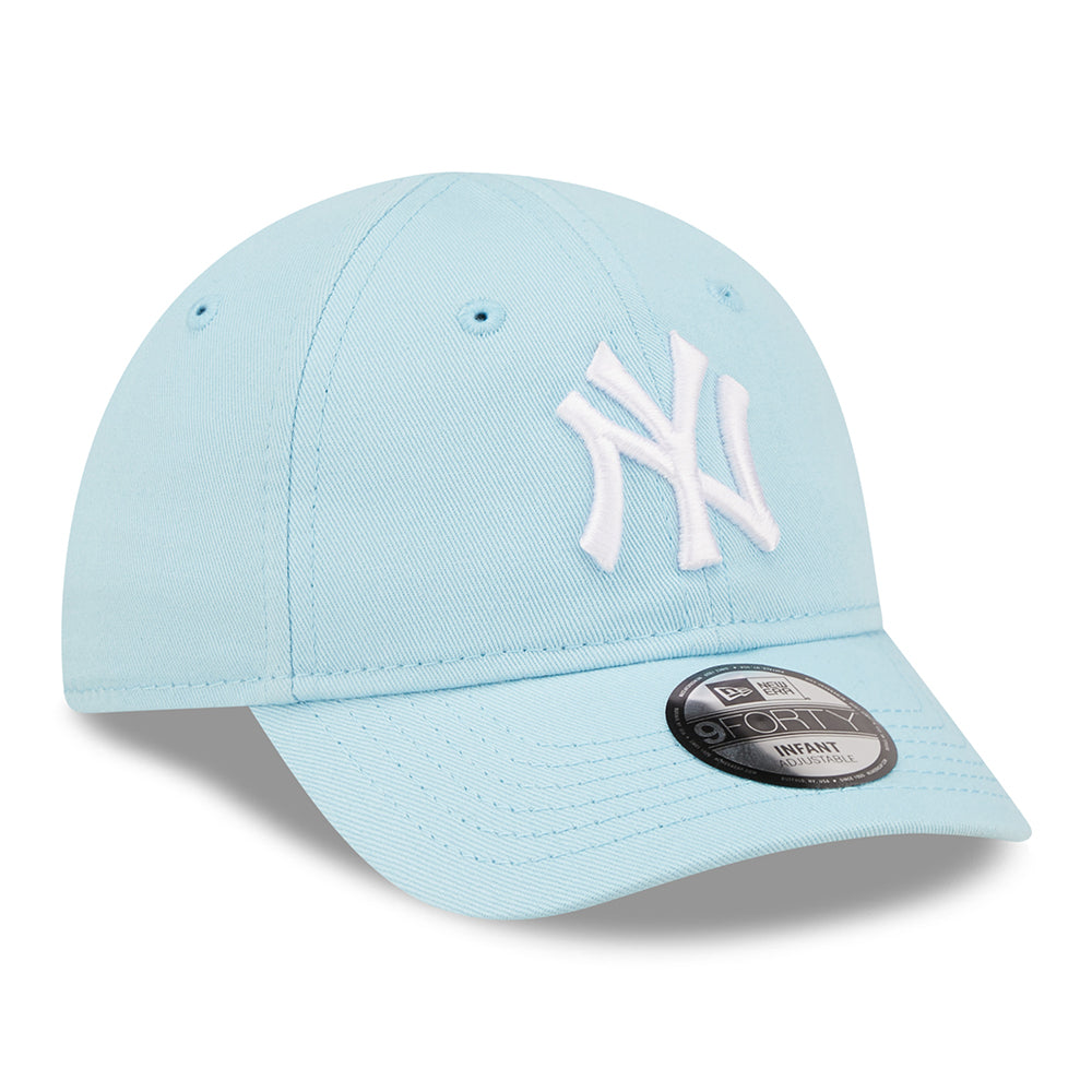 Gorra de béisbol bebé 9FORTY MLB League Essential New York Yankees de New Era - Azul Claro-Blanco