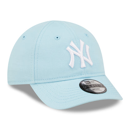Gorra de béisbol bebé 9FORTY MLB League Essential New York Yankees de New Era - Azul Claro-Blanco