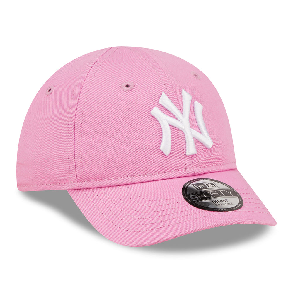 Gorra de béisbol bebé 9FORTY MLB League Essential New York Yankees de New Era - Rosa-Blanco