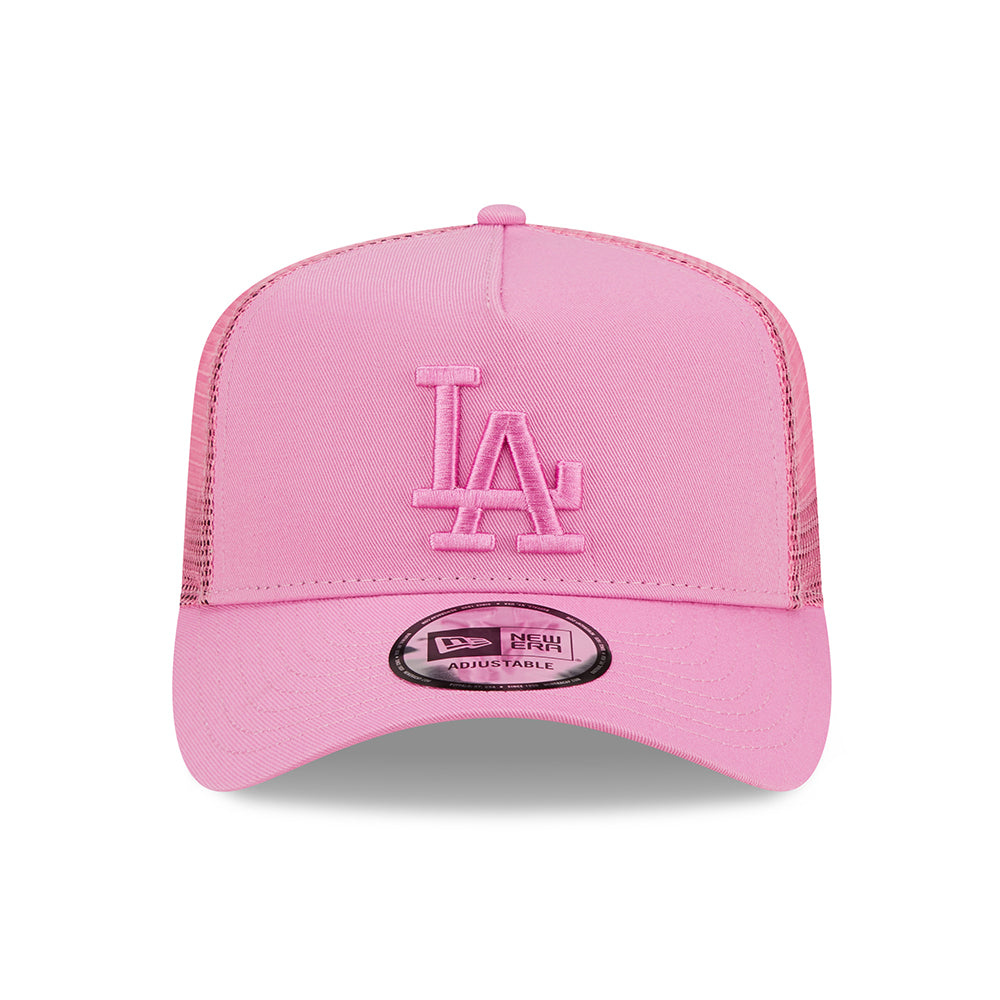 Gorra Trucker niños A-Frame MLB Tonal Mesh L.A. Dodgers de New Era - Rosa