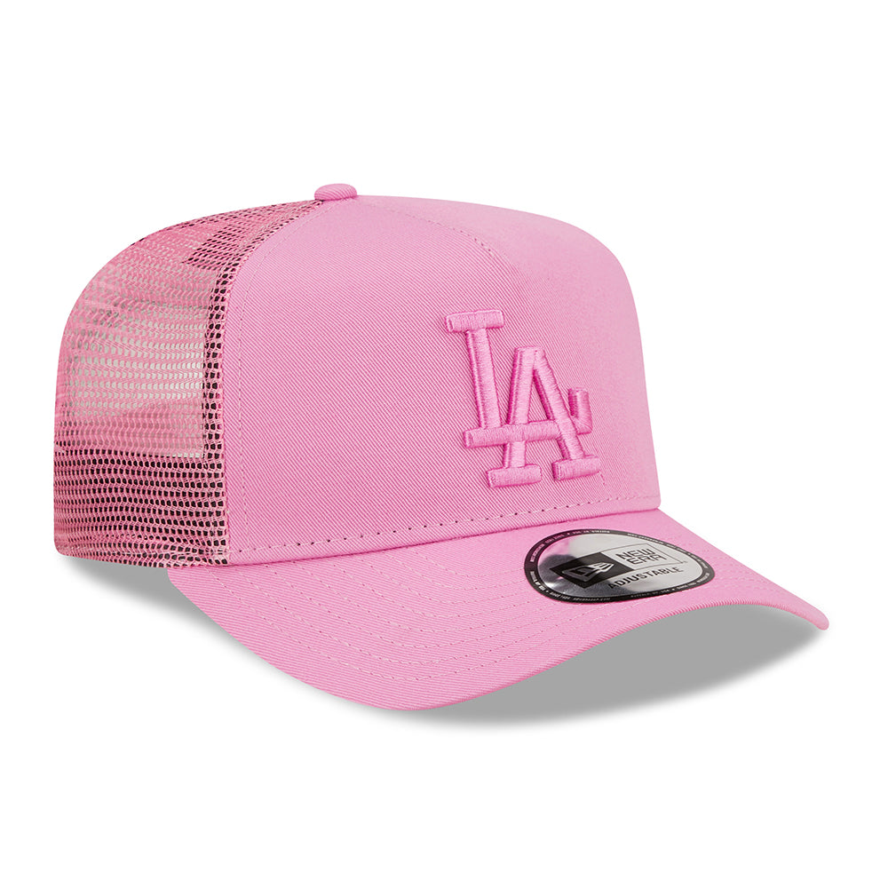Gorra Trucker niños A-Frame MLB Tonal Mesh L.A. Dodgers de New Era - Rosa