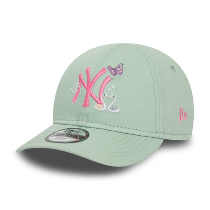 Gorra de béisbol 9FORTY MLB Icon New York Yankees para bebé de New Era - Menta-Rosa