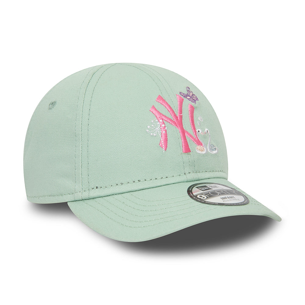 Gorra de béisbol 9FORTY MLB Icon New York Yankees para bebé de New Era - Menta-Rosa