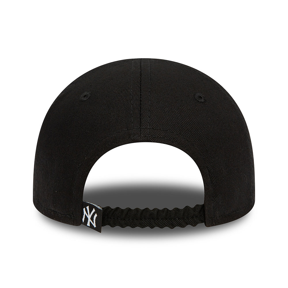 Gorra de béisbol 9FORTY MLB Icon New York Yankees para bebé de New Era - Negro-Blanco