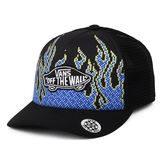 Gorra Trucker Pixel Flame de Vans - Negro