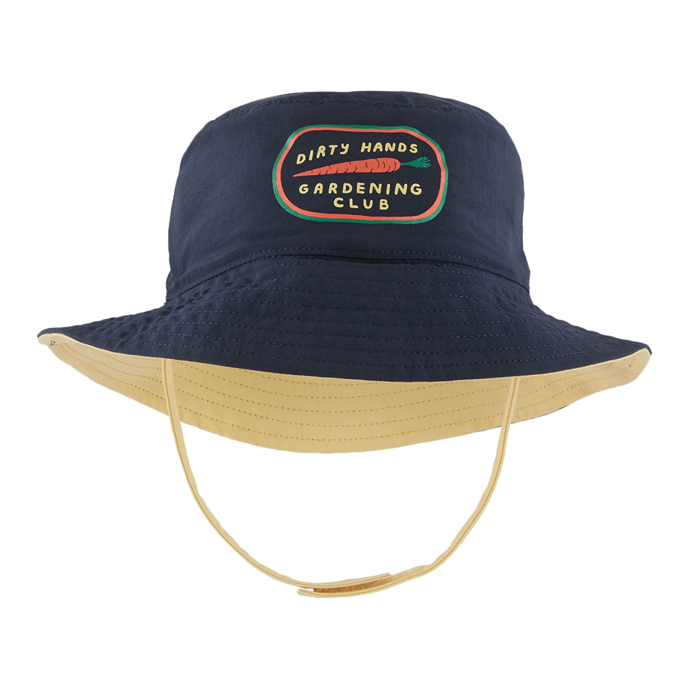 Sombrero de pescador reversible Sol de Patagonia - Azul Marino-Amarillo