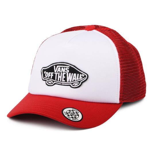 Gorra de camionero niños Parche clásico visera curvada de Vans - Blanco-Rojo