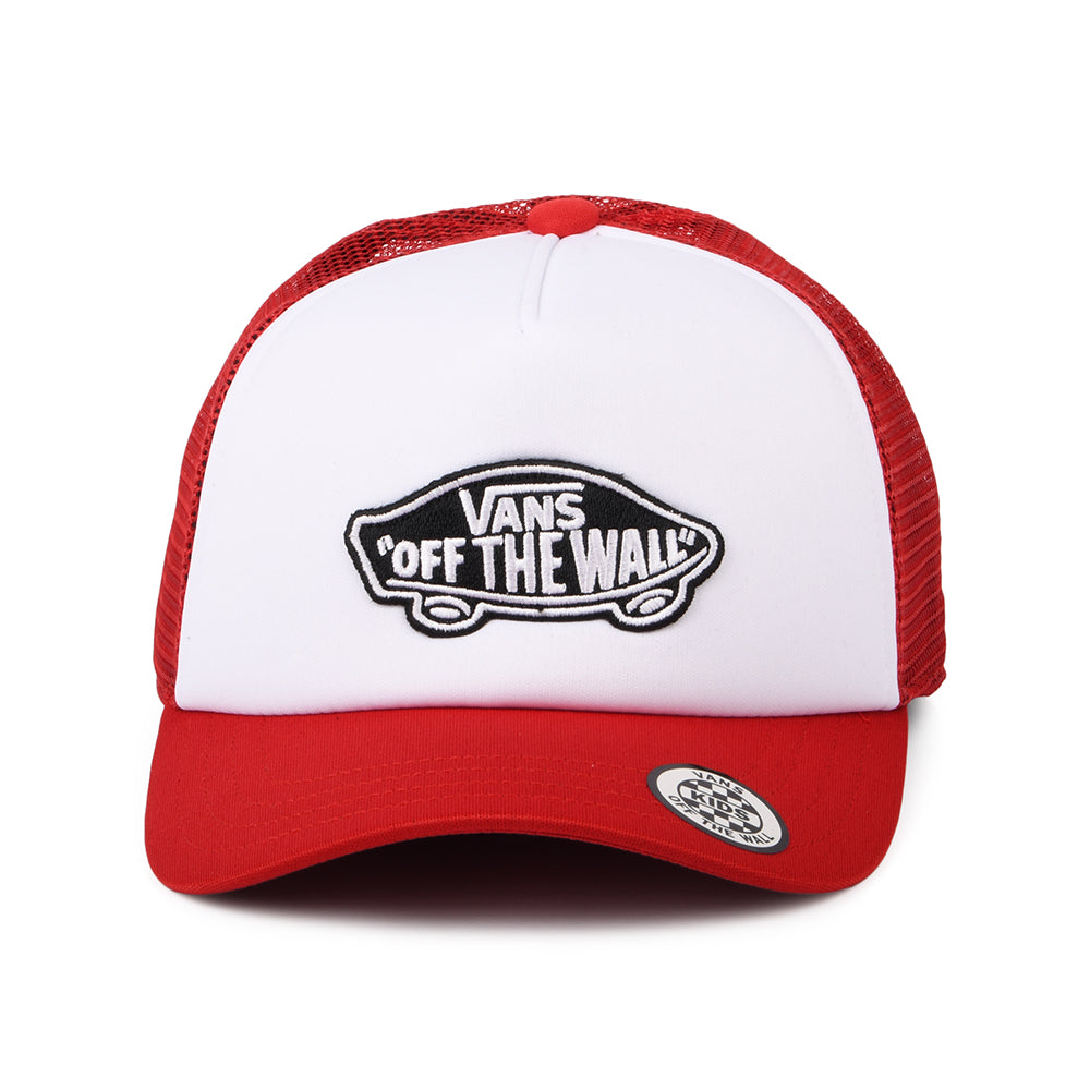 Gorra de camionero niños Parche clásico visera curvada de Vans - Blanco-Rojo