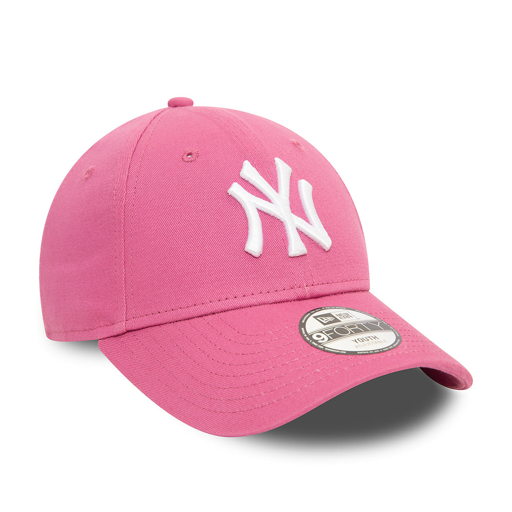 Gorra de béisbol niños 9FORTY MLB League Essential New York Yankees de New Era - Malva-Blanco