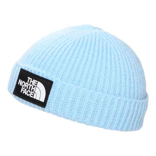 Gorro Beanie bebé TNF Box Logo con vuelta de The North Face - Azul Aciano