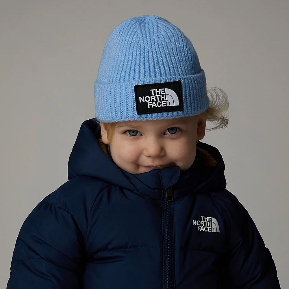 Gorro Beanie bebé TNF Box Logo con vuelta de The North Face - Azul Aciano