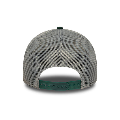Gorra de camionero niños A-Frame oso de peluche bouclé de New Era - Crema-Verde Oscuro