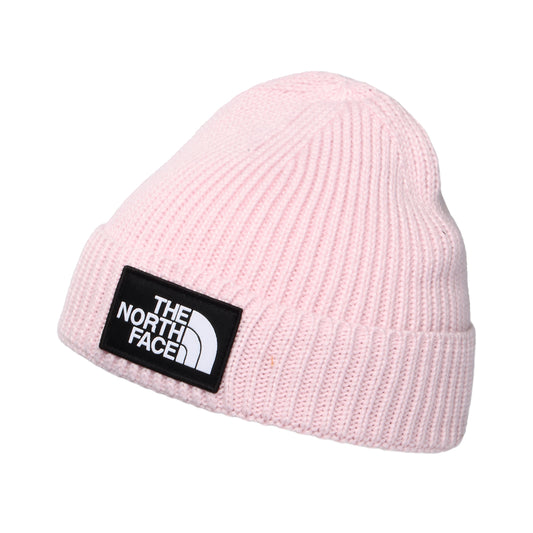 Gorro Beanie bebé TNF Box Logo reciclada con vuelta de The North Face - Rubor